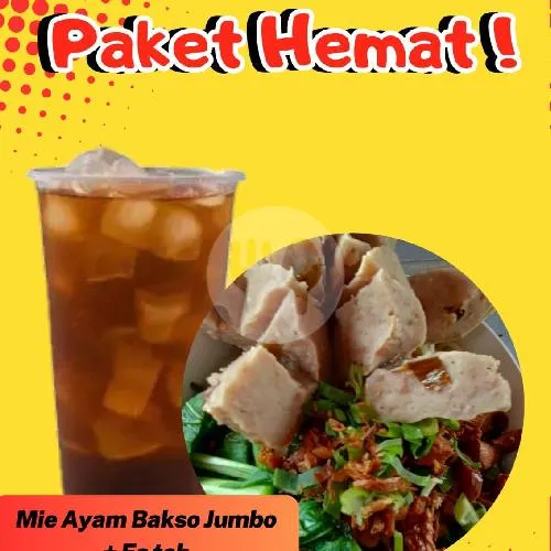 Mie Ayam Bakso Jumbo + Es Teh Jumbo